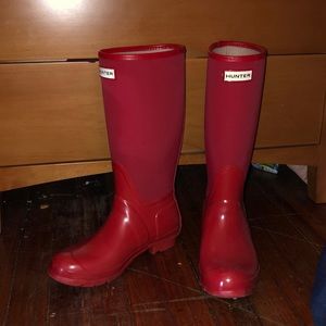 Red Hunter Boots